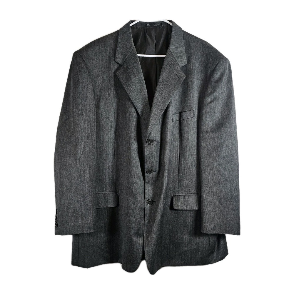 Albert Nipon Men's Size 50R Gray  Blazer Jacket Wool "Golden Fil" Lined‎ EUC